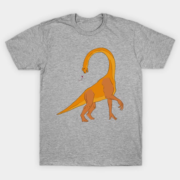 Betty the Brachiosaurus and her Butterfly T-Shirt by babygunz47